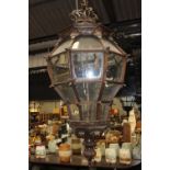 Walnut glazed hanging lantern