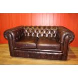 Two seater Chesterfield sofa.