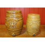 Two 19th C. glazed earthenware dispensers