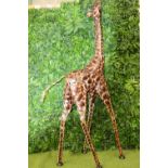 Metal model of giraffe calf