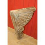 Single carved wooden corbel