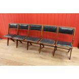 Set of five fold up church seats