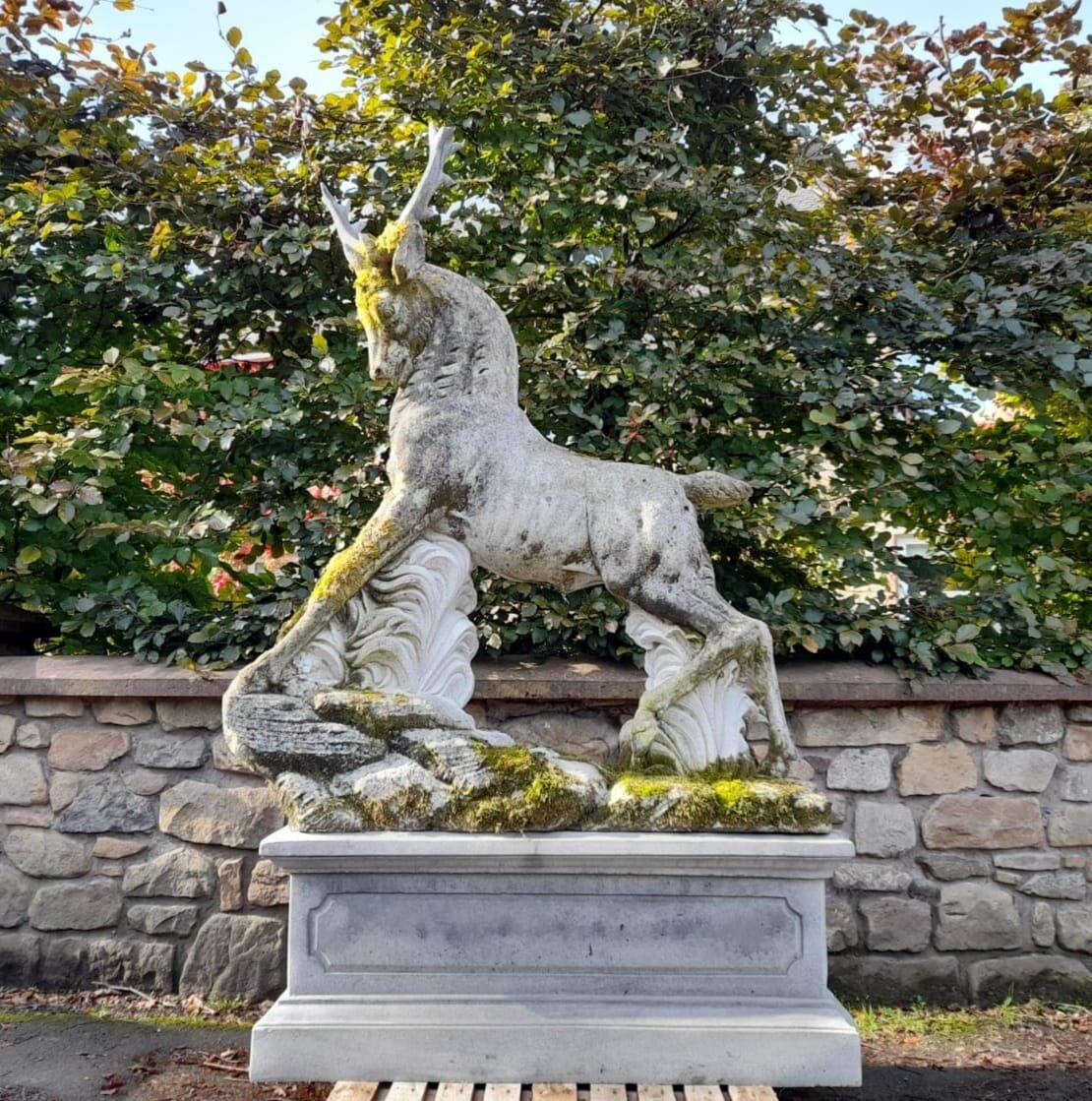 Stone model of a standing Stag - Image 2 of 4