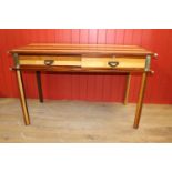 Brass bound consul table