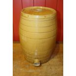 Early 20th C. glazed earthenware 1 gallon dispenser.