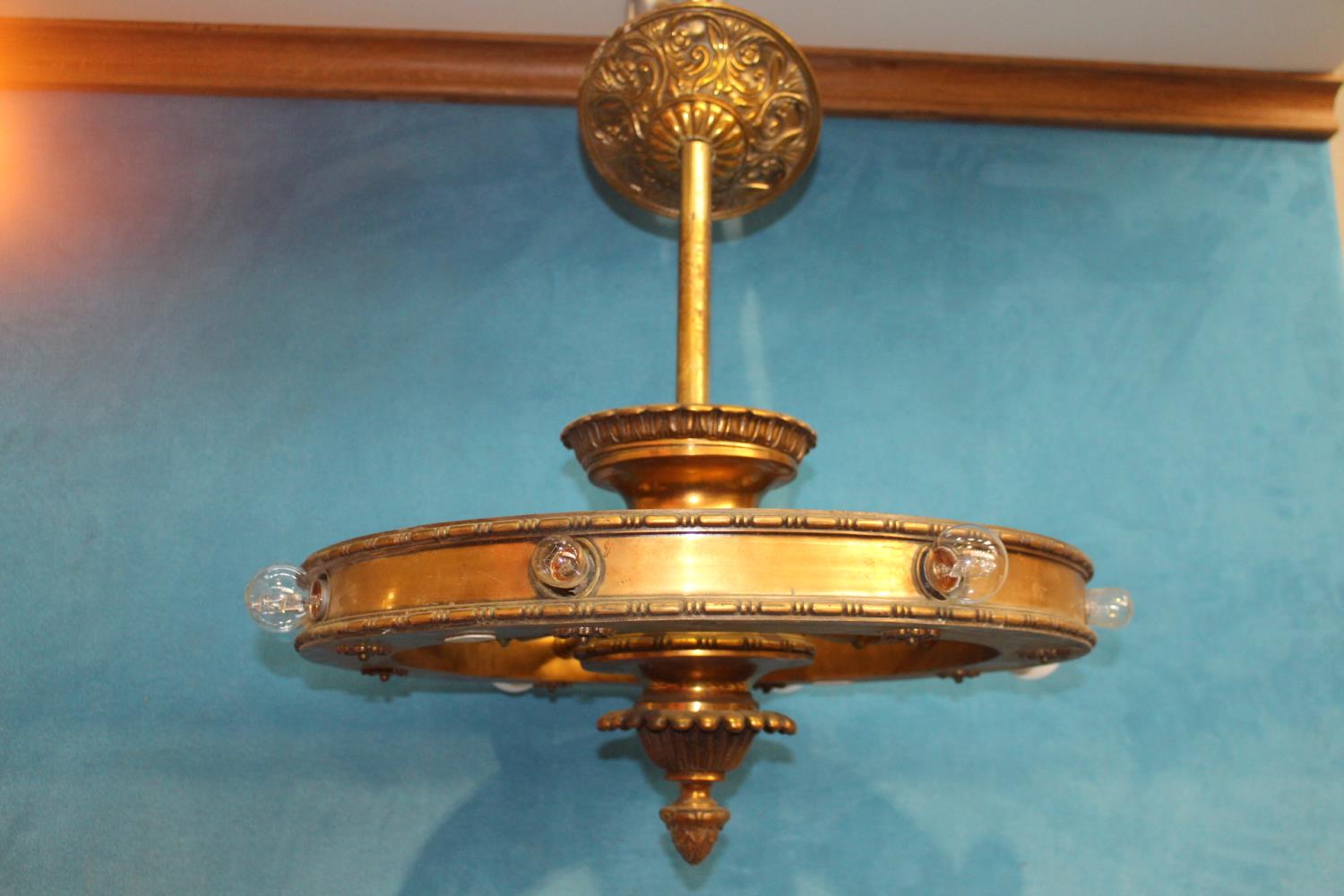 Brass hanging ceiling light