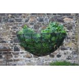 Wrought iron hanging basket