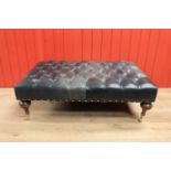 Leather upholstered foot stool