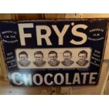 Tin plate Fry's Chocolate advertising sign.