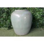 Large ceramic glazed pot