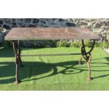 Cast iron garden table