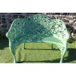 Decorative cast aluminium garden seat