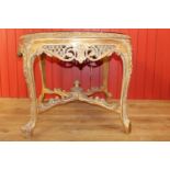 Giltwood centre table