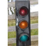 Vintage set of traffic lights .