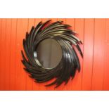 Circular wall mirror