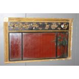 19th C. triple plate giltwood overmantle