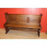 19th C. oak pew