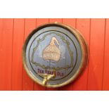 DWD Whiskey barrel end advertising mirror