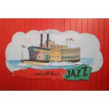 And All that Jazz hand painted advertising board