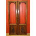 Pair of carved oak doors