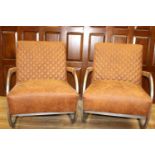 Pair of upholstered armchairs