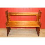 19th C. pitch pine pew