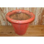 Glazed terracotta pot