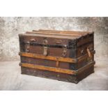 Early 20th C. metal travelling trunk.