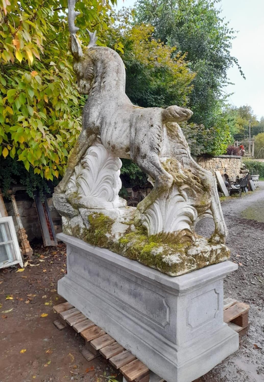 Stone model of a standing Stag