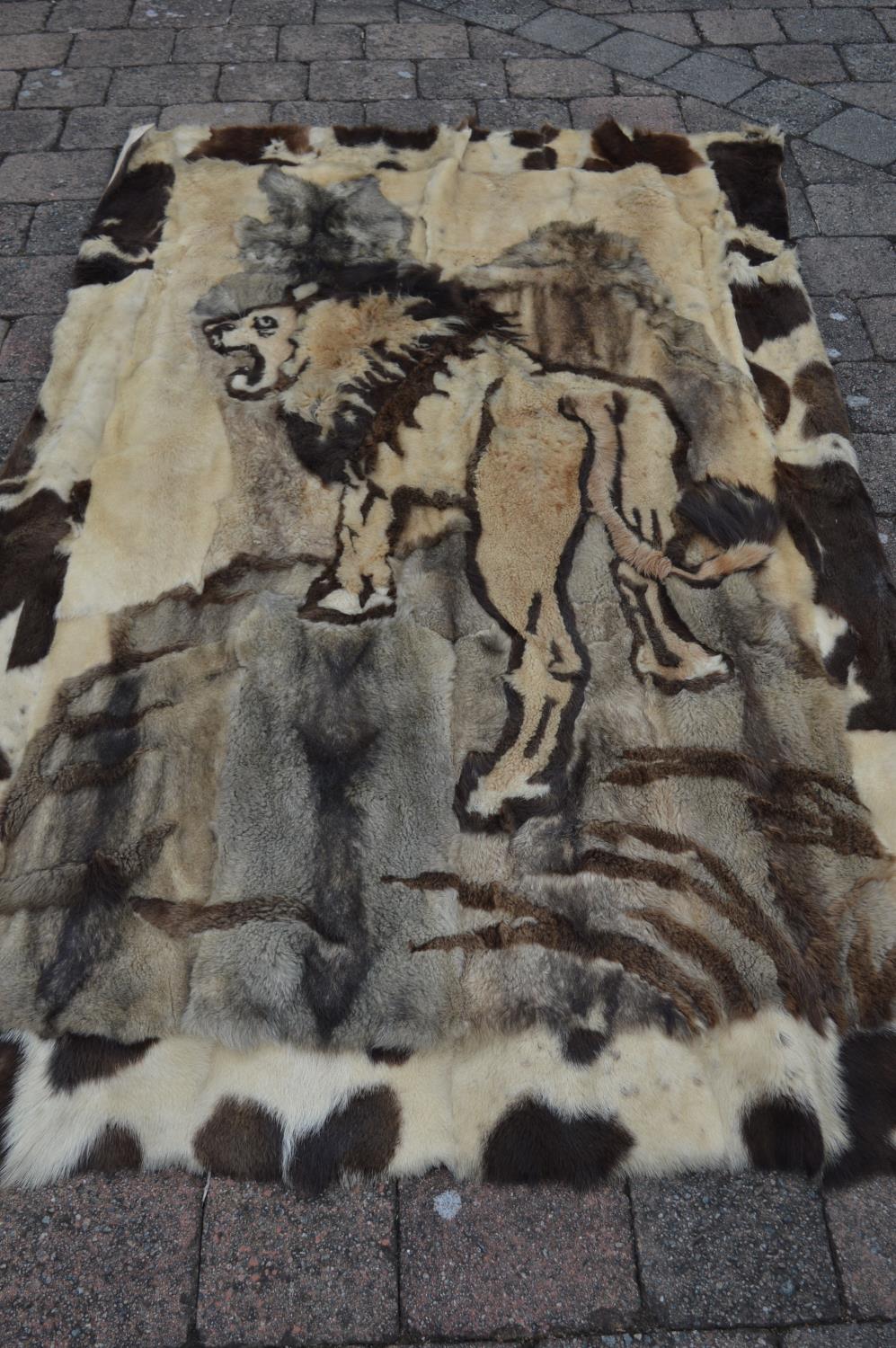 Animal skin carpet. - Image 2 of 2