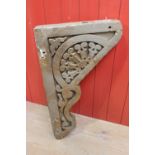 Single carved wooden corbel