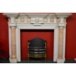 Carved marble fire place.