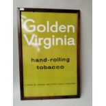 Golden Virginia Tobacco enamel advertising sign.