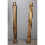 Pair of steel hitching posts