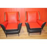 Rare Retro 1960's Pair of armchairs