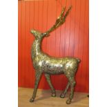 Gold and black mosaic glass model of a Stag