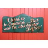 Wooden hand painted advertising board