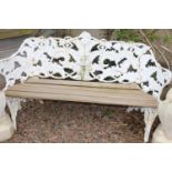 Cast iron garden bench