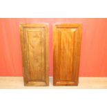 Pair of mahogany bar panels