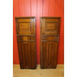 Pair of oak panels/dividers