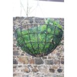 Wrought iron hanging basket