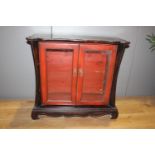 Side cabinet with two glazed doors