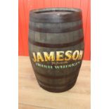 Wooden Metal bound whiskey barrel