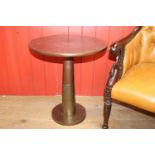 Brushed bronze aluminium side table