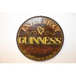 Guinness Extra Stout hand painted barrel end