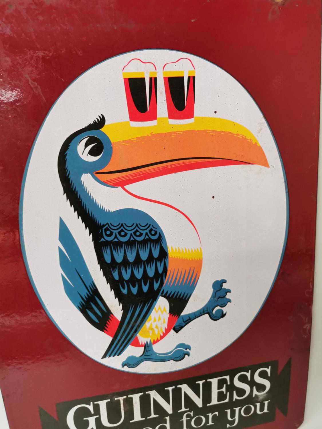 Guinness Toucan enamel advertising sign - Image 5 of 6