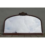 19th C. mahogany arch topped mirorr.