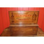 Teacher's whiskey wooden advertising box