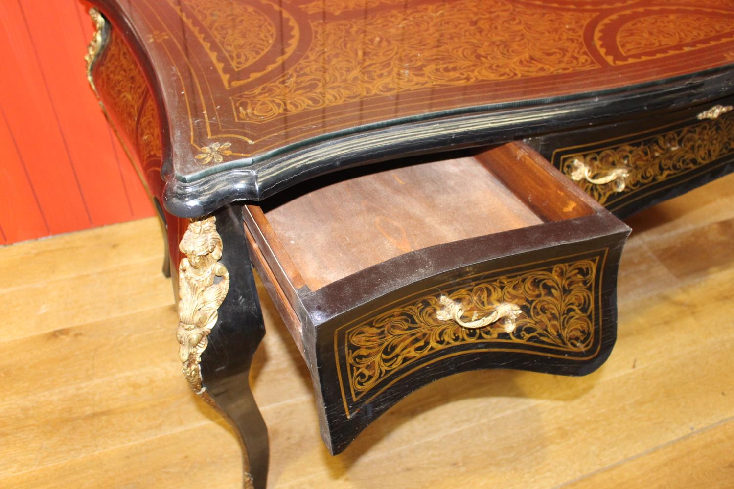 Ebonised mahogany and gilt side table - Image 3 of 4