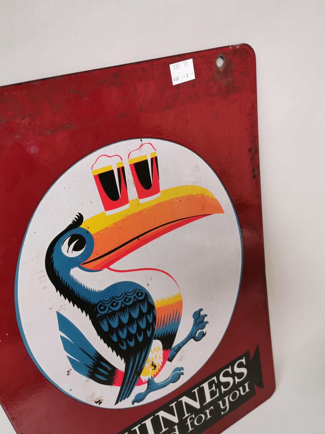 Guinness Toucan enamel advertising sign - Image 3 of 6